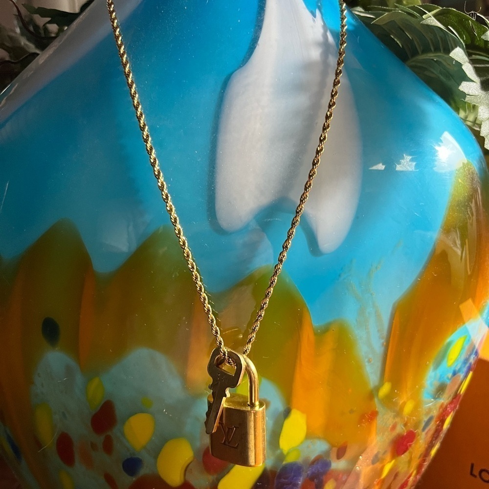 Louis Vuitton Gold Padlock Necklace No 341